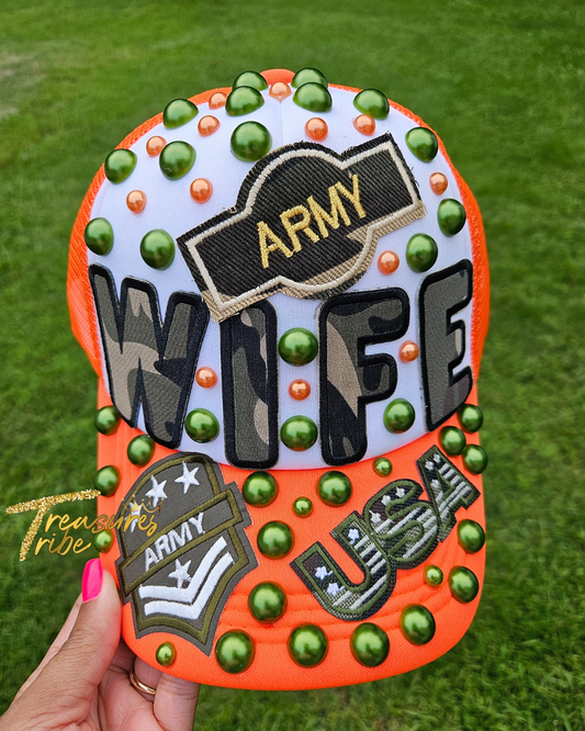 Army Wife Mesh Snapback Hat