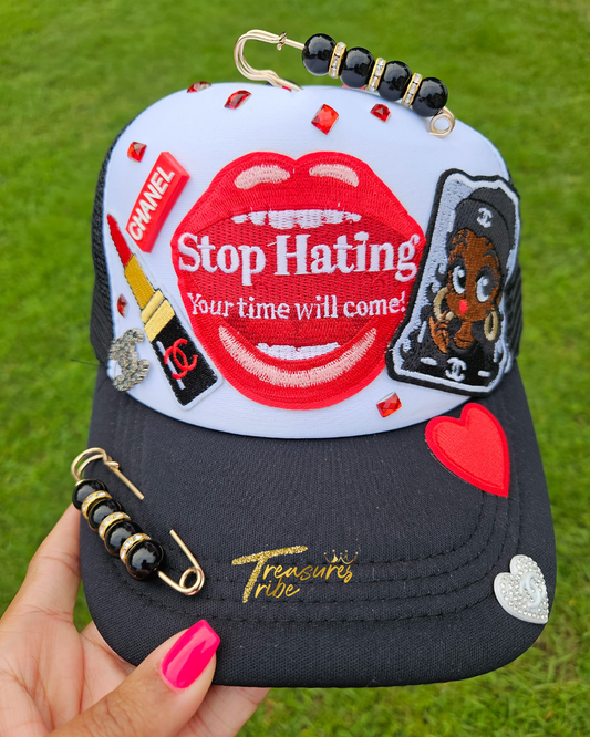 Stop Hating Custom Hat front side