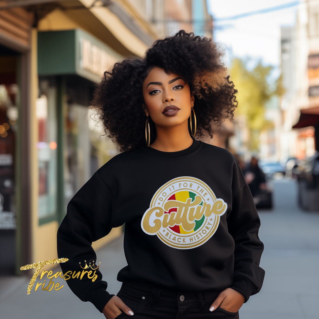 Do It For The Culture Embroidered Patch Sweatshirt