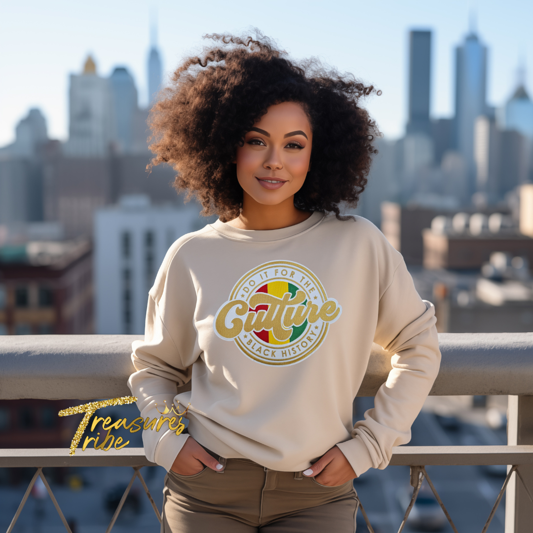 Do It For The Culture Embroidered Patch Sweatshirt