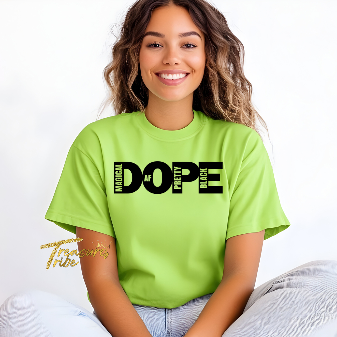 Dope Sleeve Lime Green T-Shirt front side