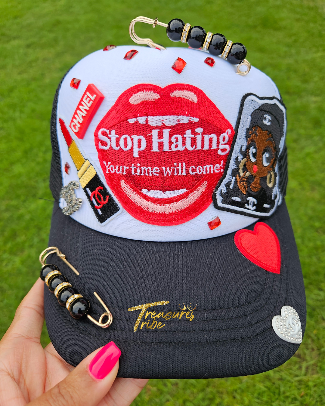 Stop Hating Custom Hat front side