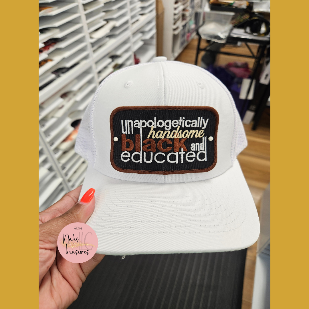 Unapologetically Handsome Educated Snapback White Hat
