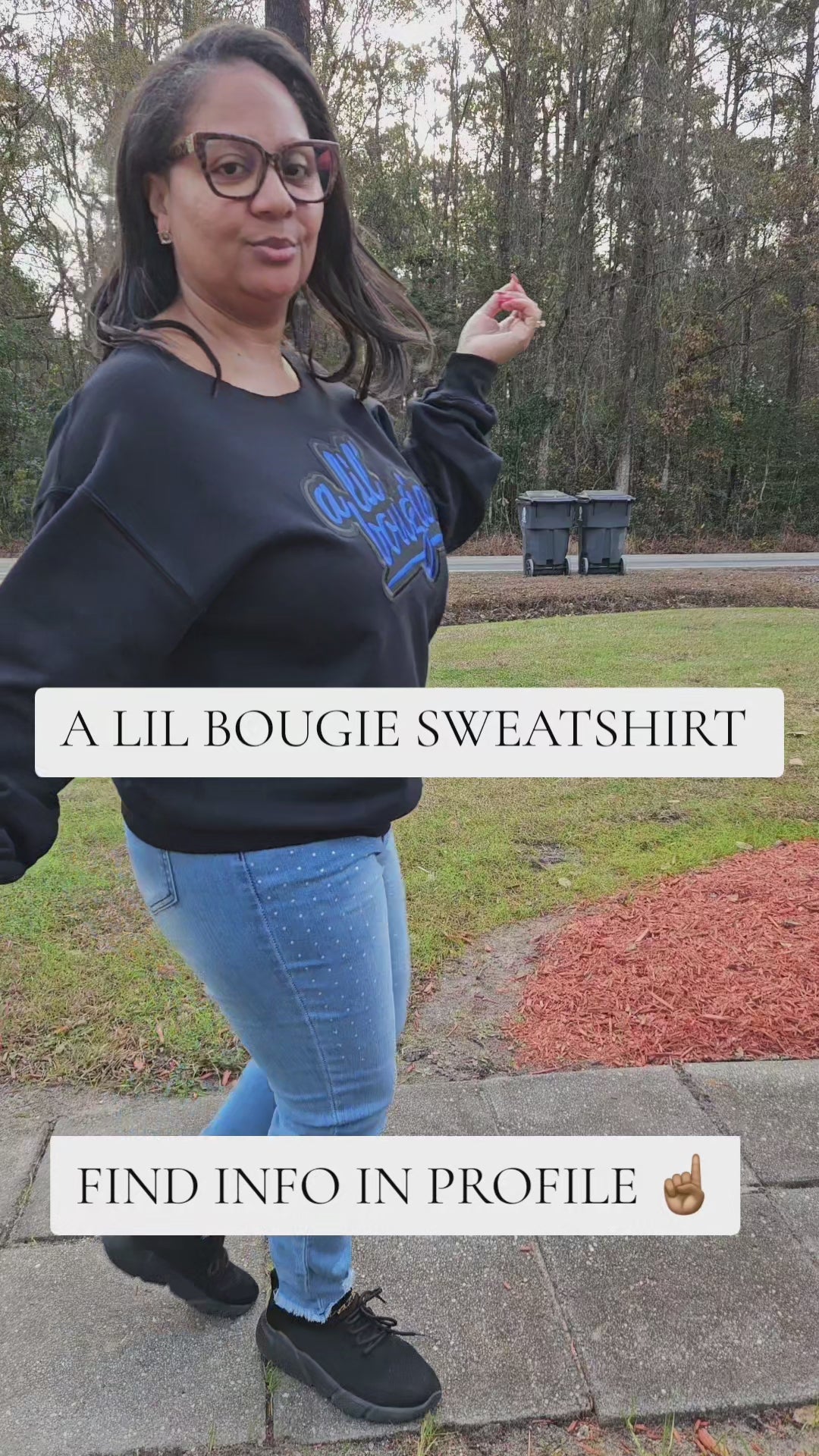 Video of A Lil Bougie Patch Sweatshirt